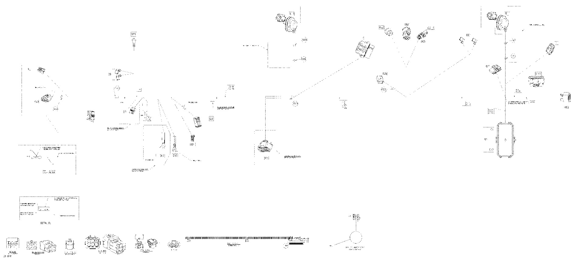 An Image of a Genuine Can-Am Parts Schematic Diagram showing the schematic - MAIN HARNESS 710006173 - STD
