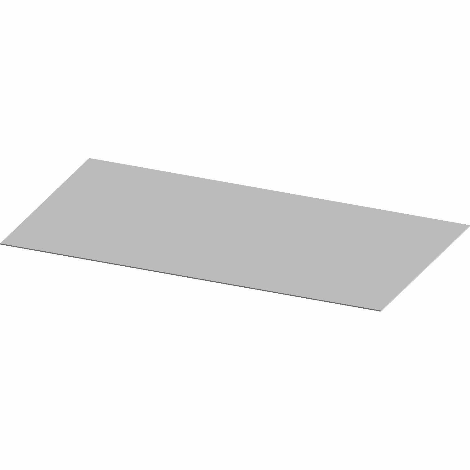 Flat rectangular light gray decal base with smooth surface for relay and fuse block mounting.