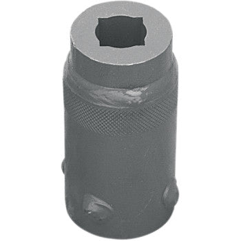 A close-up of the Polaris ATV UTV Jam Nut Driver for P-85/P-90 clutches by Epi—a dark gray, heavy-duty metal socket with a 3/4 square drive and four reinforced welds, ideal as a clutch jam nut tool.