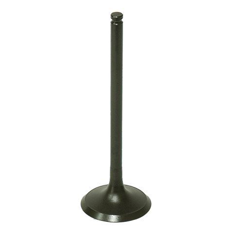 The Polaris UTV/ATV Exhaust Valve by Bronco features a durable metal design with a long cylindrical stem and flat circular base, standing upright against a white background to highlight its quality for optimal ATV engine performance.