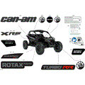 BODY - DECALS - 2025 CAN AM MAVERICK TURBO RR X RS SAS 72 INCH - TIMELESS BLACK METALLIC - 72" WIDTH