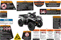BODY - WARNING DECALS - 2018 CAN AM OUTLANDER 4X4 MOSSY OAK HUNTING EDITION 450 EFI - CALI - BREAK UP COUNTRY