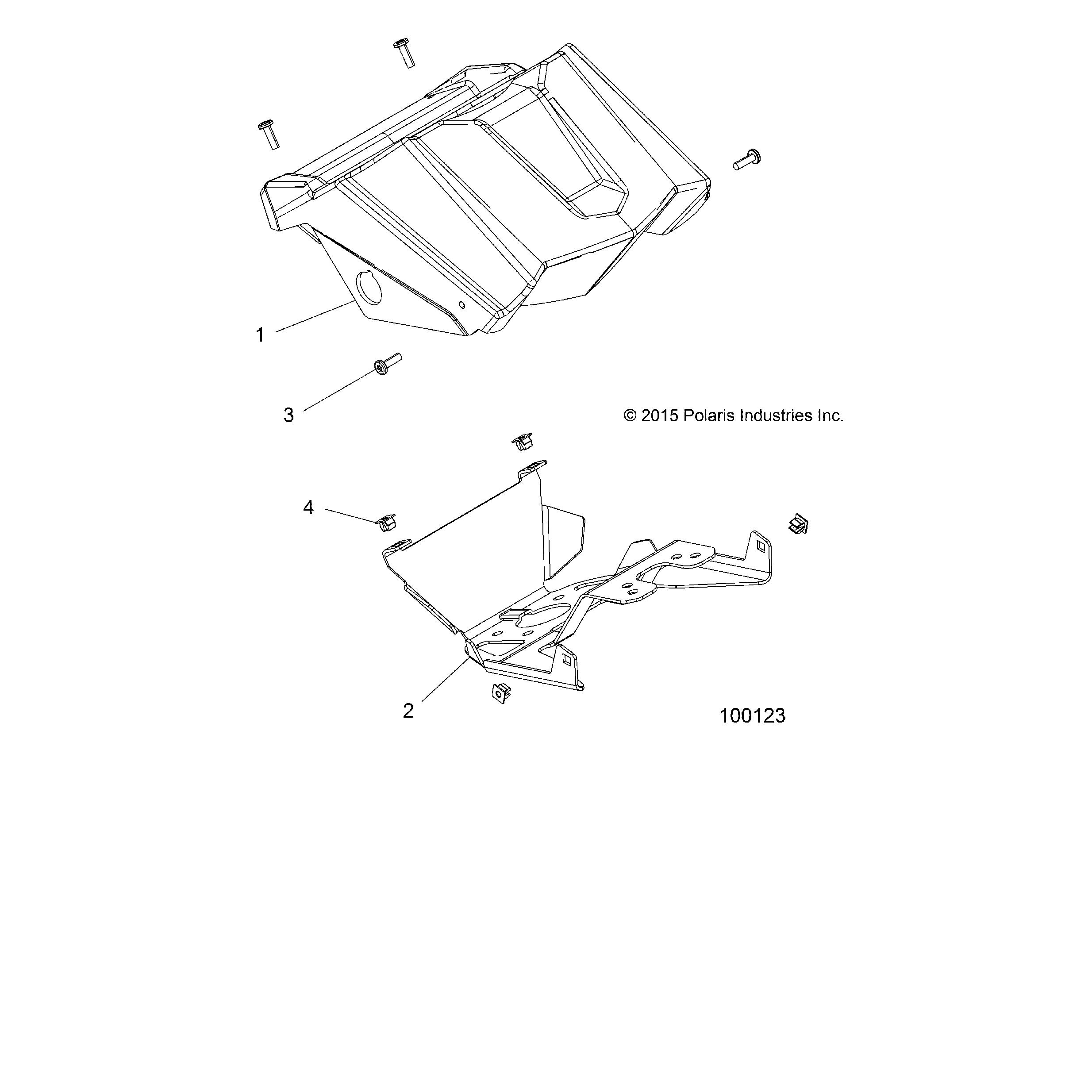 An Image of a Genuine Polaris Parts Schematic Diagram showing the schematic - BODY: GAUGE POD - 2019 POLARIS SPORTSMAN 850 HIGH LIFTER