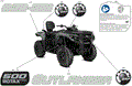 BODY - FEATURE DECALS - 2025 CAN AM OUTLANDER MAX 500 4X4 DPS - GRANITE GREY - (2)