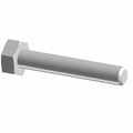 Hex-head metal screw with smooth cylindrical shaft in silver-gray finish.