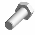 Silver hex head cap screw with smooth cylindrical threaded body.