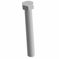 Long silver hex head screw with smooth cylindrical shaft and threaded tip.