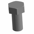 Matte gray hex bolt with short cylindrical shaft and flat hexagonal head.