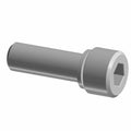 Gray hex socket head screw with smooth cylindrical shaft and flange base.