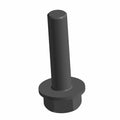 Black metal hex bolt with a smooth cylindrical shaft and flat circular flange base.