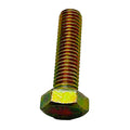 Gold-toned hex bolt with 8mm diameter and 1.25mm thread pitch, partially threaded steel shaft.