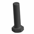 Black metal hex bolt with a long cylindrical shaft and flat top head.