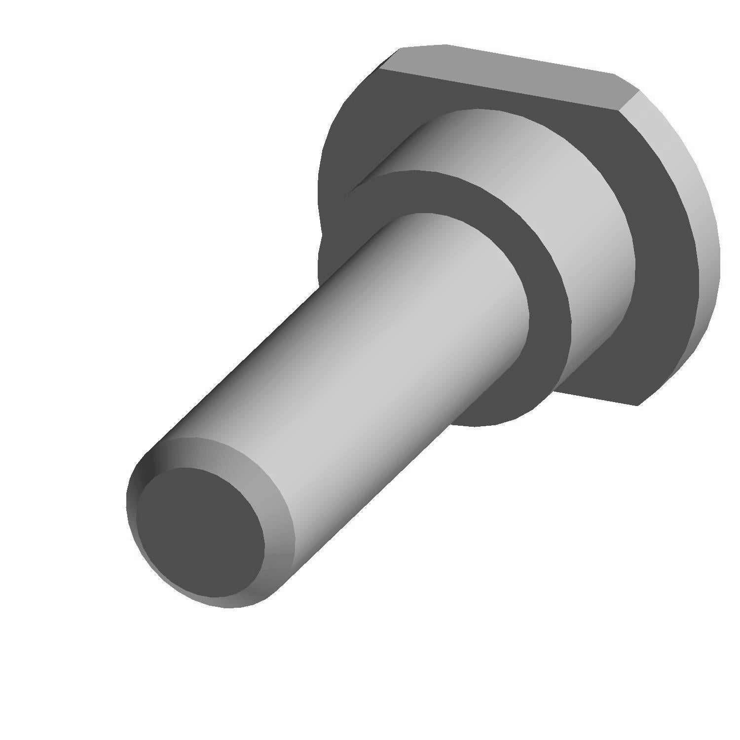Gray cylindrical bolt with hexagonal head, designed for Polaris UTV models.