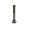 Metal screw bolt with hex flange head and coarse threading, M10 x 1.25 x 60 size.
