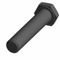 Black hex head screw with smooth cylindrical shaft for motorcycle assembly.
