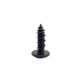 Black short Torx screw with coarse threads and flat round head.