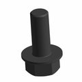 Black hex flanged screw with threaded shaft, M8x1.25x20 size by Polaris.