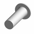 Silver metal Torx screw with flat head and smooth cylindrical shaft.