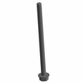 Long black metal hex bolt with flat head and threaded shaft.