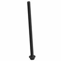 Long black metal screw with hexagonal flange head designed for motorcycle assembly.