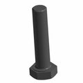 Black hex head screw with cylindrical shaft, made of metal, for motorcycle use.