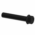 Black hex bolt with integrated washer head and long cylindrical shaft.