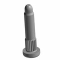 Silver stainless steel lock stud with a rounded tip, splined shaft, and flat circular base.