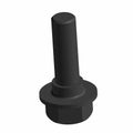 Black hex screw M6x20 with integrated washer and smooth cylindrical shaft.