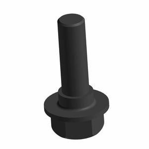 Black hex screw M6x20 with integrated washer and smooth cylindrical shaft.