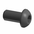 Black hex socket button head screw with smooth cylindrical shank and flat underside flange.
