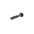 Black hex flange head screw with threaded shaft, size M10x1.5x75 millimeters.