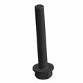 Black hex flange screw with smooth cylindrical shaft and integrated washer base.