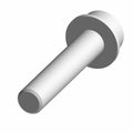 Silver metal socket head flange screw with cylindrical threaded shaft and integrated circular flange base.