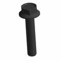 Black hex flange screw with threaded shaft and six-sided head, M6x1.0x30 size.