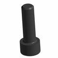 Black metal socket head screw with cylindrical shaft and flat top head.