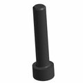 Black metal socket head screw with cylindrical shaft and flat top, M6x1.0x30 size.
