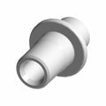 Silver metal bolt with a smooth cylindrical shaft and wide flange collar.