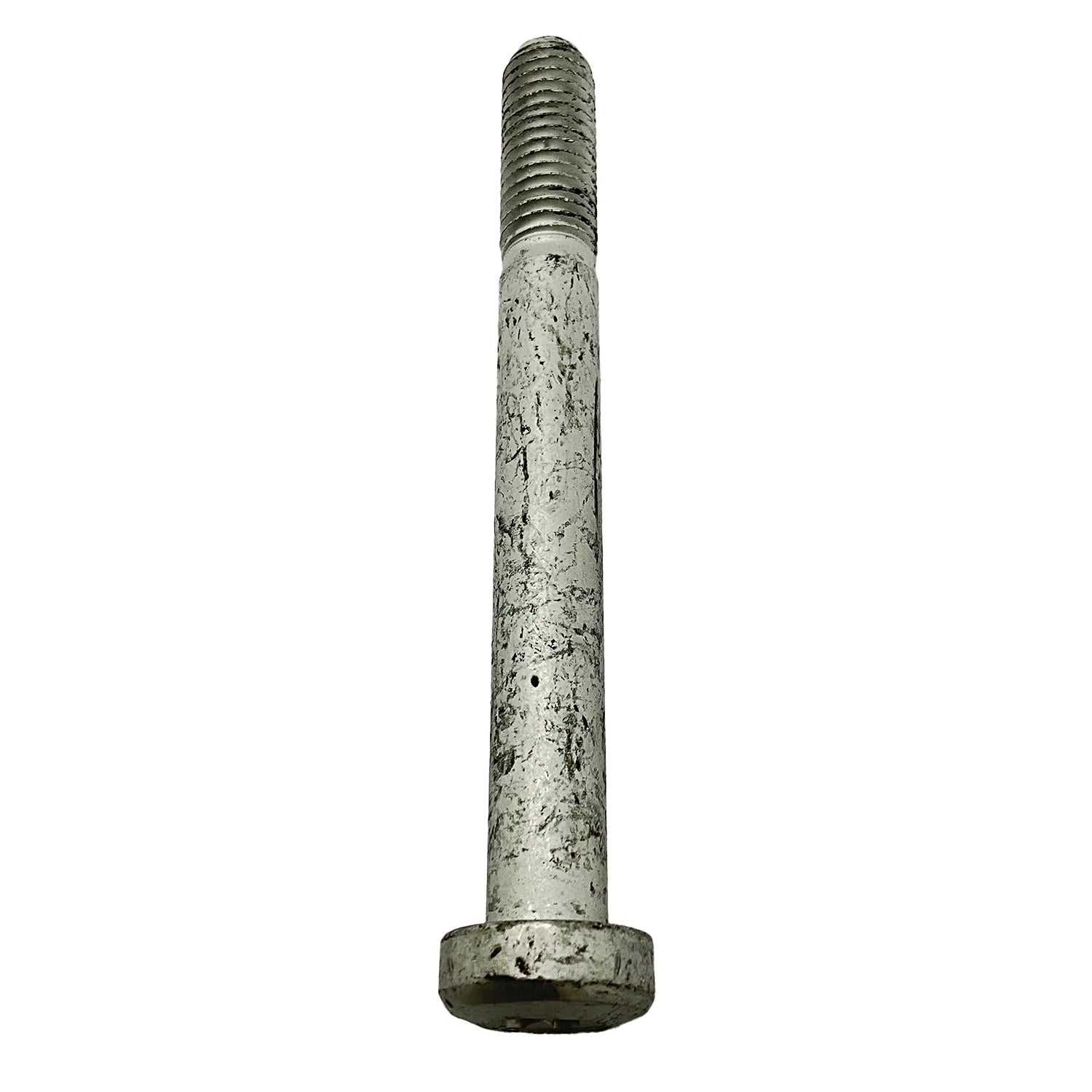 Gray metal Torx button head screw with threaded tip and smooth shank.