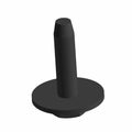 Black hex head screw with threaded shaft and flat circular flange base.