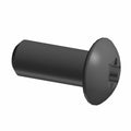 Black Torx button head screw with cylindrical shaft and M5x0.8x12 threading.