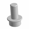 Silver cylindrical socket head flange screw with smooth shaft and flat flange base.