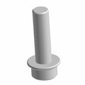 Silver metal socket head flange screw with smooth cylindrical shaft and flange base.