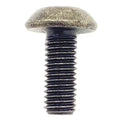Black metal Torx screw with rounded head and threaded shaft, M8x1.25x20 size.