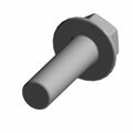 Silver metallic hex flange screw with a smooth cylindrical shaft and wide hexagonal head.
