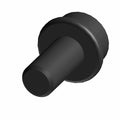 Black socket head flange screw with cylindrical shaft and wide flange base.