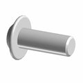 Silver hex flange screw with a smooth cylindrical shaft and flat rounded flange head.