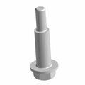 Silver metal bolt with stepped shaft and hex flange head designed for Polaris vehicles.