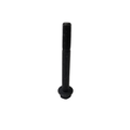 Black hex flanged screw with partially threaded shaft and coarse threads.