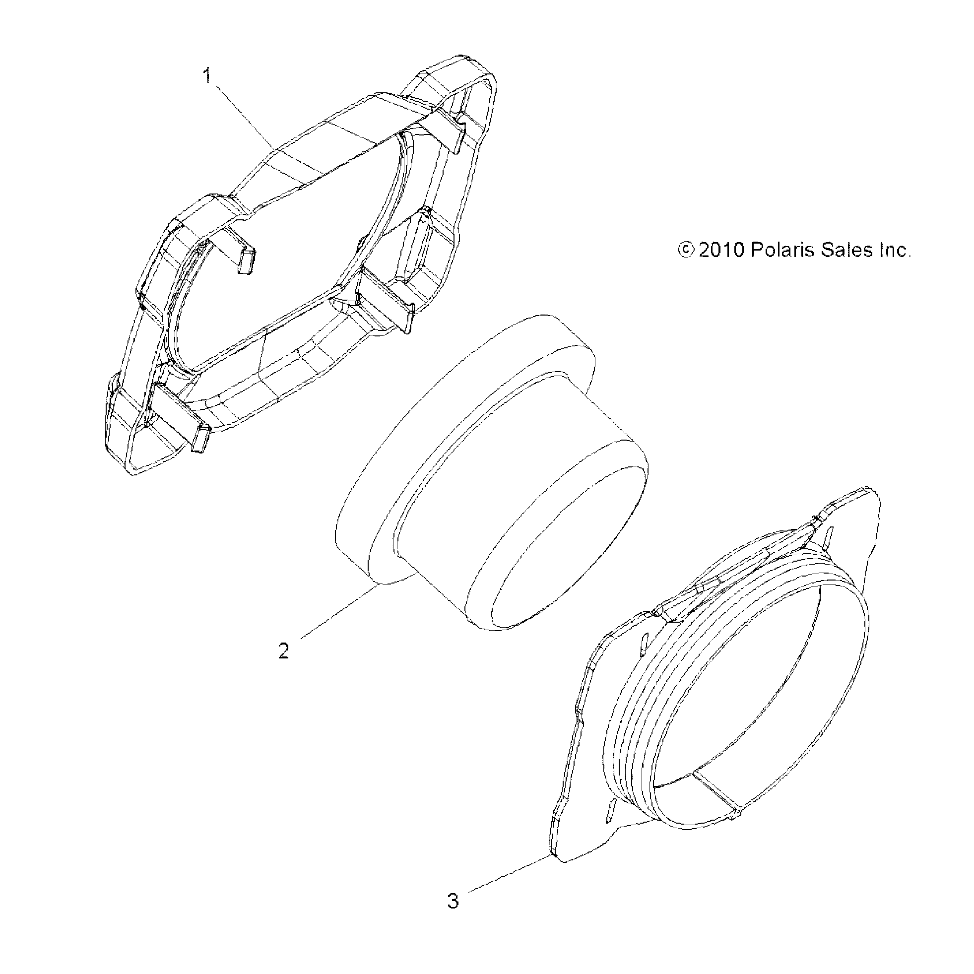 An Image of a Genuine Polaris Parts Schematic Diagram showing the schematic - ELECTRICAL: GAUGES and INDICATORS - 2016 POLARIS SCRAMBLER 850