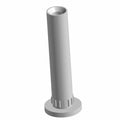 Silver metal Torx screw M5x0.8x40 with a flat round head and external toothed flange.